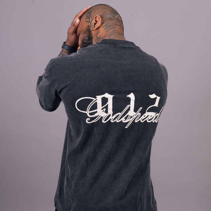 Black Acid Washed Essential Tee
